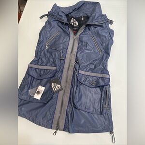 GET Blue Gray Woman’s Vest Jacket New M Medium Vs5 NWOT